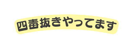 四毒抜きやってます